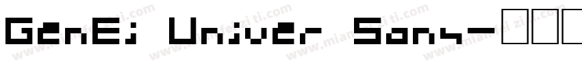 GenEi Univer Sans字体转换